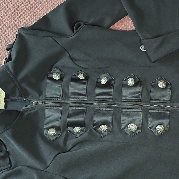 Women Victorian Gothic Steampunk Ringmaster Jacket Military Blazer Circus - Picture 5 of 13